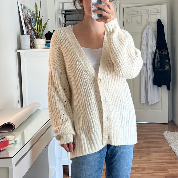 Cream Knit Cardigan - Picture 6 of 6